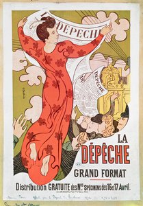 "La Depeche de Toulouse" gazetesinin reklam afişi, 1892